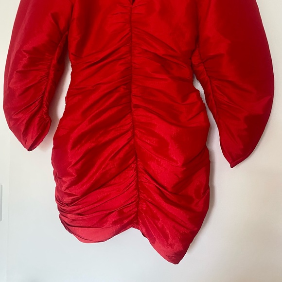 NWOT ZARA | Rare Red Cocktail Draped Mini Dress | S - Picture 5 of 9